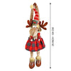Striped Frock Reindeer Door Hanger Decor