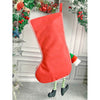 Velvet Glitter Snowman Christmas Stocking | 16 Inches