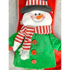 Velvet Glitter Snowman Christmas Stocking | 16 Inches