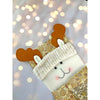 Golden Deer Christmas Stocking | 16 Inches
