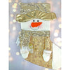 Golden Snowman Christmas Stocking | 16 Inches