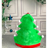 3D Green Pompom Christmas Tree Shaped Velvet Plush Party Hat