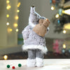 Grey Shiny Hanging Sledge Santa | 12 Inches