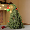 Grinch Inspired Tabletop Christmas Tree With Free Grinch Ornament And Red Pompoms For Xmas Table Decor, 20.4 Inches