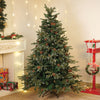5.9 Ft. Heavy Flocked Dense Pinecone Christmas Tree, With Free 5 Big Size Jute Ornaments, 180 Cm With 950 Branch Tips