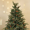 5.9 Ft. Heavy Flocked Dense Pinecone Christmas Tree, With Free 5 Big Size Jute Ornaments, 180 Cm With 950 Branch Tips