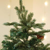5.9 Ft. Heavy Flocked Dense Pinecone Christmas Tree, With Free 5 Big Size Jute Ornaments, 180 Cm With 950 Branch Tips