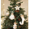 5.9 Ft. Heavy Flocked Dense Pinecone Christmas Tree, With Free 5 Big Size Jute Ornaments, 180 Cm With 950 Branch Tips