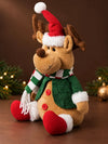 Adorable Green Coat Reindeer Christmas Gift & Soft Toy