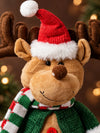 Adorable Green Coat Reindeer Christmas Gift & Soft Toy