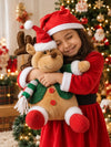 Adorable Green Coat Reindeer Christmas Gift & Soft Toy