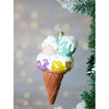 Glitter Icecream Scoops Stacked With Frosting Shimmer Christmas Tree Ornament
