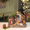 Rotating, Light & Musical Jesus Family Christmas Crib Nativity Set