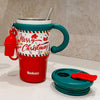 Merry Christmas Stainless Steel Water And Coffee Tumbler | 600Ml With Free Cleaning Brush