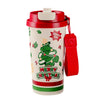 Merry Christmas Tree, Xmas Themed Stainless Steel Coffee/Water Tumbler Bottle | 500Ml With Free Cleaning Brush