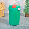 Mini Green Bottle With Red Sipper Lid Stainless Steel Sipper Water Bottle | 400 ml