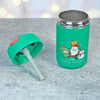 Mini Green Bottle With Red Sipper Lid Stainless Steel Sipper Water Bottle | 400 ml