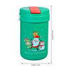 Mini Green Bottle With Red Sipper Lid Stainless Steel Sipper Water Bottle | 400 ml
