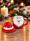 Pointed Hat Happy Santa Ceramic Hot Chocolate and Coffee Christmas Mug