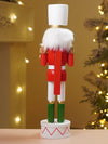 15 Inches Red, Green & White Wooden Flutist Nutcracker Christmas Table Décor