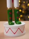 15 Inches Red, Green & White Wooden Flutist Nutcracker Christmas Table Décor