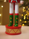 15 Inches Red, Green & White Wooden Trumpeter Nutcracker Christmas Table Décor,