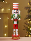15 Inches Red & White Stripes Hat Drummer Nutcracker Christmas Table Décor
