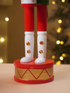 15 Inches Red & White Stripes Hat Drummer Nutcracker Christmas Table Décor