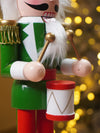 15 Inches Red & White Stripes Hat Drummer Nutcracker Christmas Table Décor