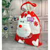 Deer Red & White Knitted Christmas Sack