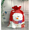 Snowman Red & White Knitted Large Size Christmas Sack | 21 Inches
