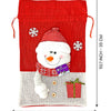 Snowman Red & White Knitted Large Size Christmas Sack | 21 Inches