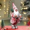 Red & White Snowflakes Santa | 12 Inches