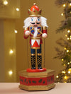 13 Inches Musical Red Wooden Drummer Nutcracker, Christmas Table Décor