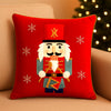 Red Nutcracker Soft Fluffy Xmas Pillow