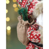 Red & Olive Snowflakes Santa | 18 Inches
