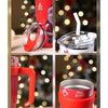 Red Santa Vacum Insulated Stainless Steel Tumbler With Lid And Stainless Steel Straw | 1.2 Litres