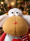 28 Inches Red & Silver Reindeer Extendable Legs, Christmas Softtoy, Gift & Home Décor