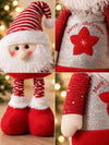 37 Inches Red & Silver Santa Extendable Legs, Christmas Softtoy , Gift & Home Décor