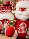 Red Knitted Ski Santa Christmas Gift & Soft Toy