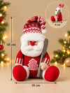 Red Knitted Ski Santa Christmas Gift & Soft Toy