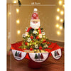 2.5Ft. Santa Topper Tree Themed Snowfall Effect With Light & Music Umbrella Styled Christmas Home Decor
