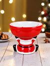 Santa Stand style Ceramic Christmas Serving Bowl, 6 inches ht.