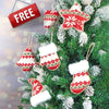 5.9 feet Snow Cherry thick rounded Leaf, Dense Christmas Tree, with free 6 Big size Knitted Ornaments, 180 cm with 850 Branch tips