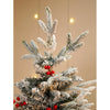 5.9 feet Snow Cherry thick rounded Leaf, Dense Christmas Tree, with free 6 Big size Knitted Ornaments, 180 cm with 850 Branch tips