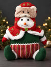Extra cute Red & Green Snowman with Bear Hood Christmas Gift & Soft Toy