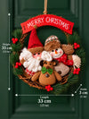 13 Inches Merry Christmas Snowman Family Rustic Wreath for Wall & Door hanging home Décor