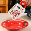 Snowman With Santa Christmas Themed Ceramic Cup & Saucer With 3D Christmas Tree Spoon Gift Box Set