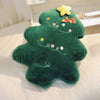 Christmas Tree Shape Soft Fluffy Xmas Pillow