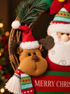 14 Inches Trio Santa, Reindeer & Snowman Wreath for Wall & Door hanging Home Décor